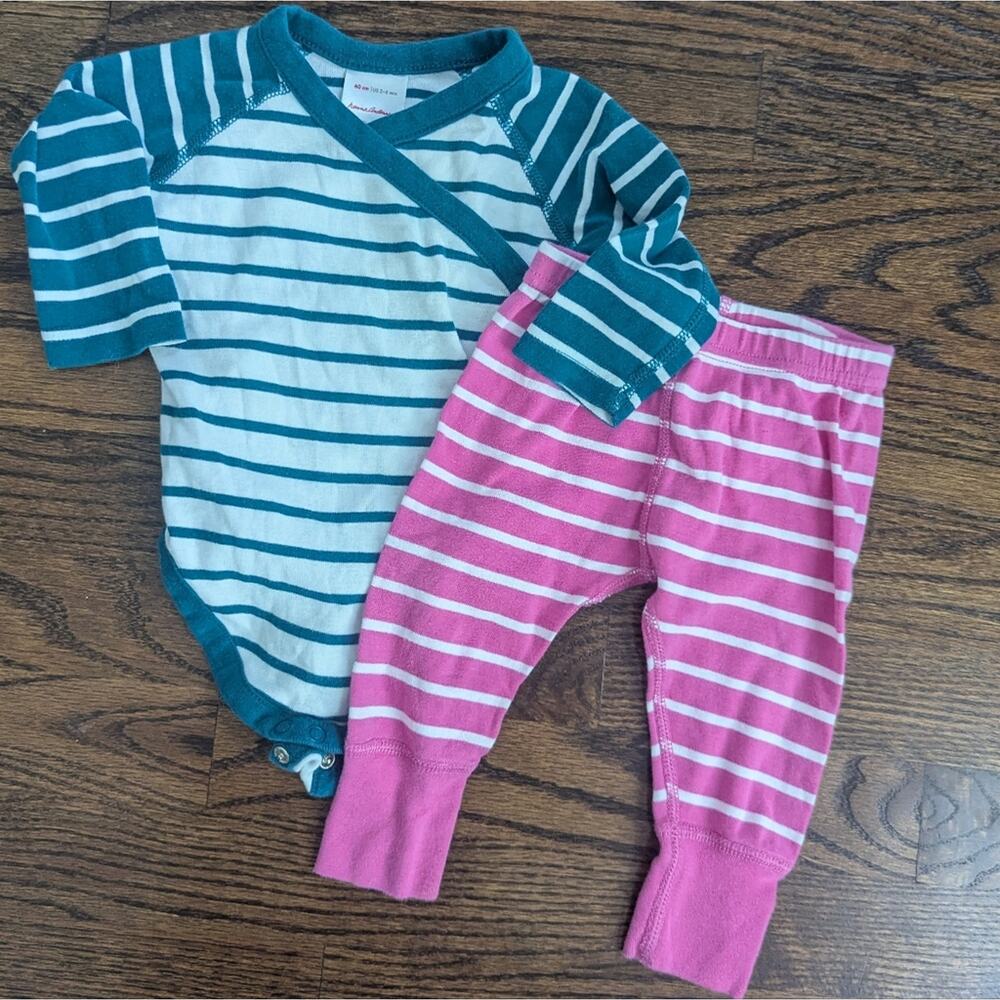 Hanna Andersson Baby Girl Cotton Bundle 3-6 Months 60 Cm Pink Blue Kimono
